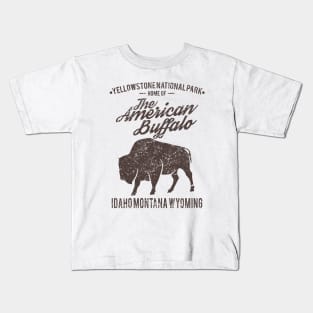 The American Buffalo From Yellowstone Kids T-Shirt